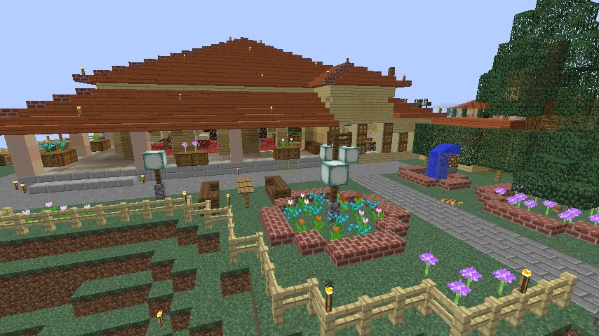 Minecrafterししゃもが、マインクラフトで旧リンガー邸をぷっこ村仕様でアレンジ再現する11