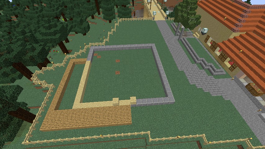 Minecrafterししゃもがマインクラフトで旧ウォーカー住宅をぷっこ村仕様でアレンジ再現する3