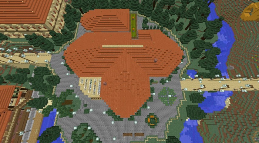 Minecrafterししゃもがマインクラフトでグラバー園内にある歴史的建造物の旧グラバー邸をぷっこ村仕様でアレンジ再現する1