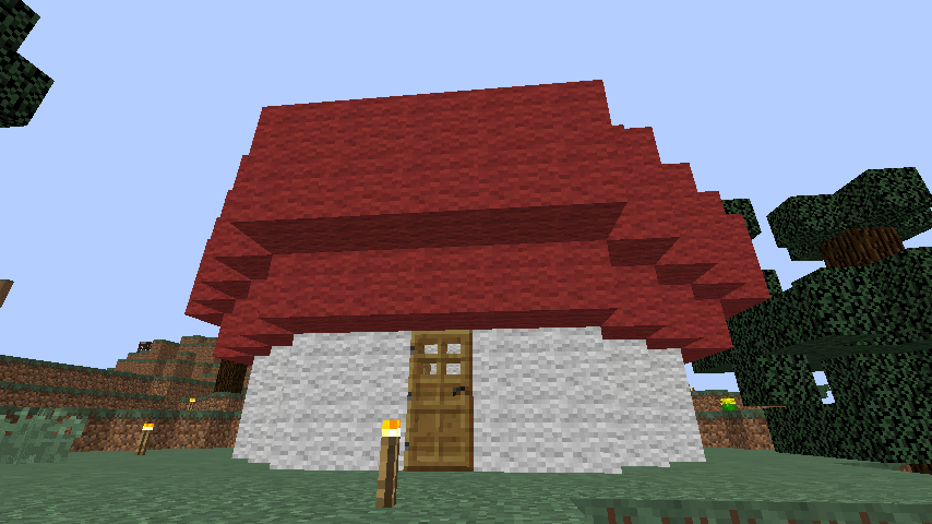 Minecrafterししゃもがぷっこ村の外れに魔法使いの弟子たちのキノコの家を建設する2