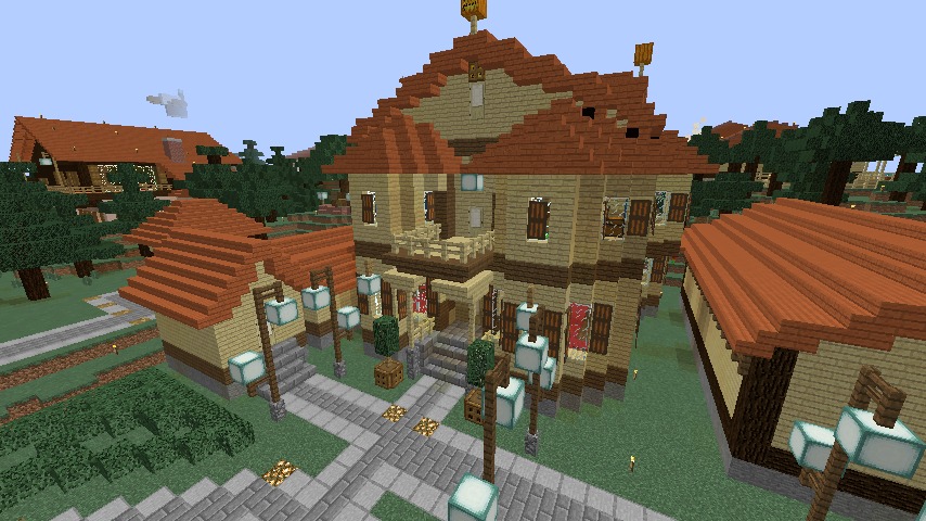Minecrafterししゃもがマインクラフトでぷっこ村に旧木下建平邸をアレンジ再現して貸しギャラリーにする6