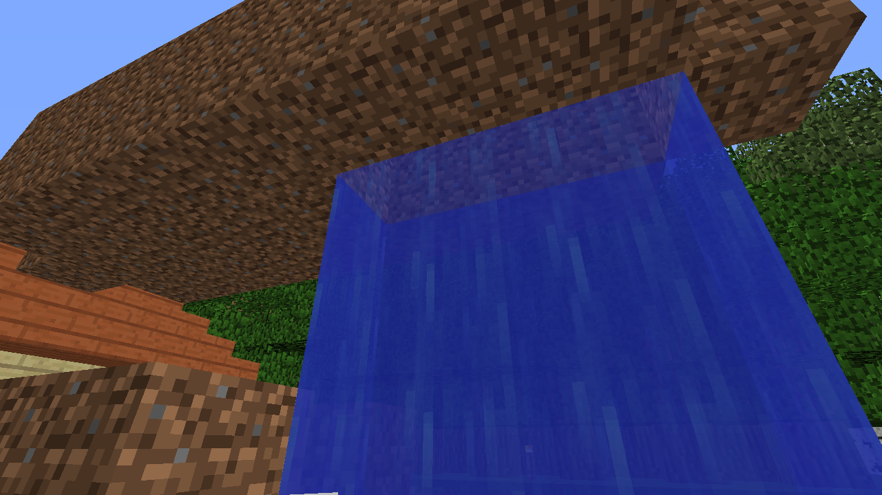 Minecrafterししゃもがマインクラフトでぷっこ村に水のカーテンを作成し作成方法を茶番を演じながら紹介する19