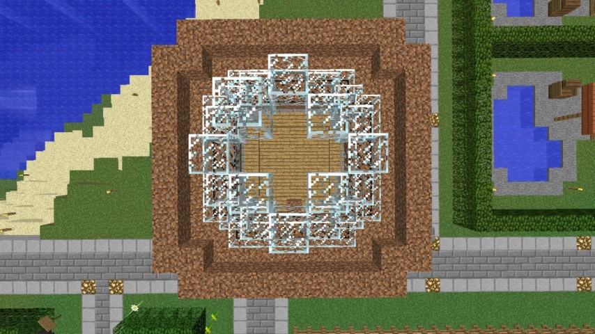 Minecrafterししゃもがマインクラフトでぷっこ村に水でできたかっこいい家を建設して茶番を演じながら作成方法を紹介する16