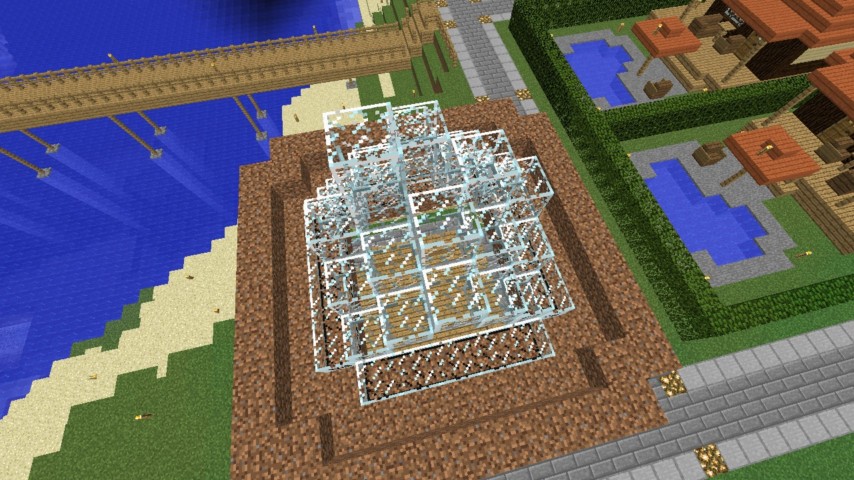 Minecrafterししゃもがマインクラフトでぷっこ村に水でできたかっこいい家を建設して茶番を演じながら作成方法を紹介する17