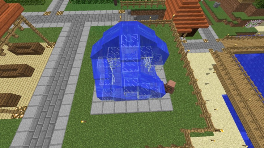 Minecrafterししゃもがマインクラフトでぷっこ村にオシャレな噴水を建設して作り方を茶番を演じながら紹介する20
