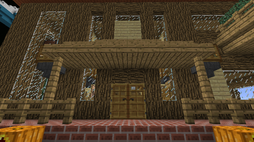 Minecrafterししゃもがマインクラフトでぷっこ村にログハウス風の別荘を建築して紹介する1