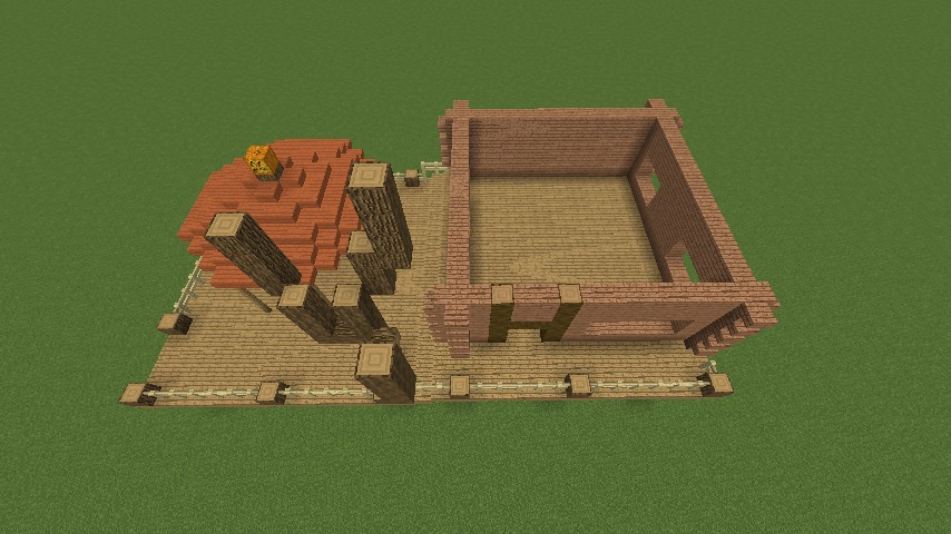 Minecrafterししゃもがマインクラフトでぷっこ村に移住者用のログハウスを建設する5