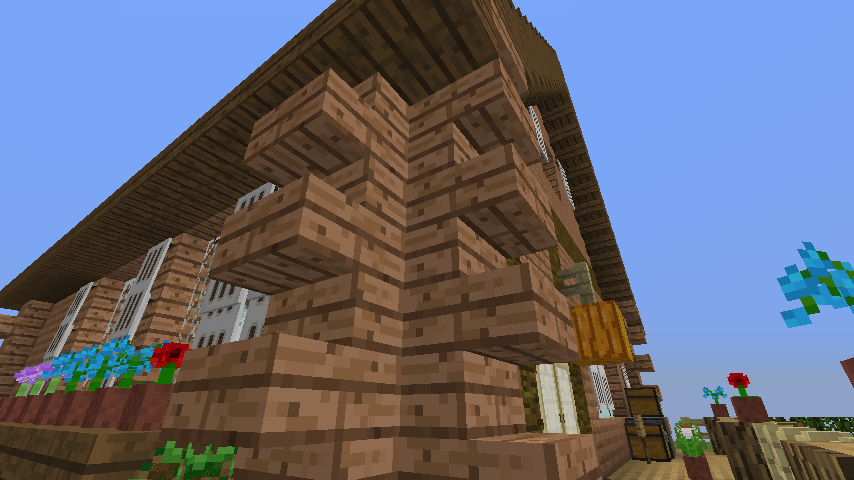 Minecrafterししゃもがマインクラフトでぷっこ村に移住者用のログハウスを建設する15