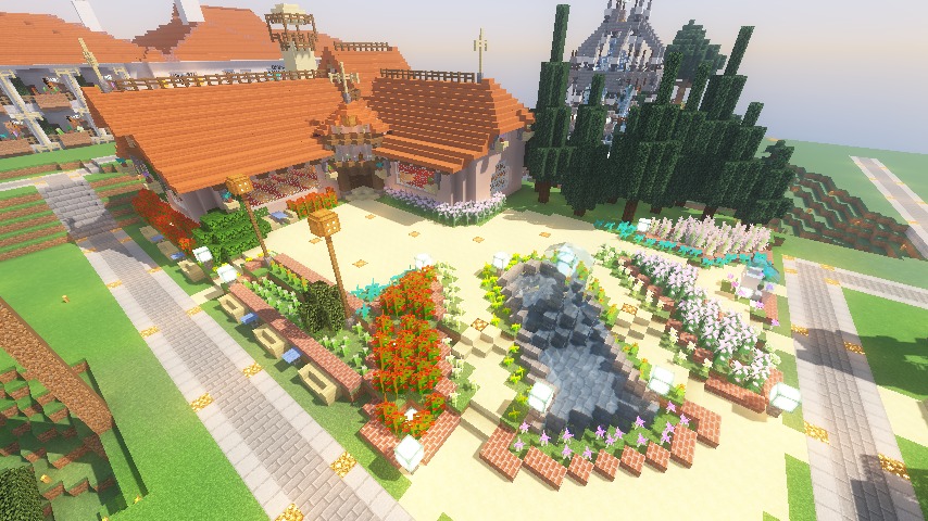 Minecrafterししゃもがマインクラフトでぷっこ村にオルゴールの森にある小さな教会を建てて結婚式場にする15