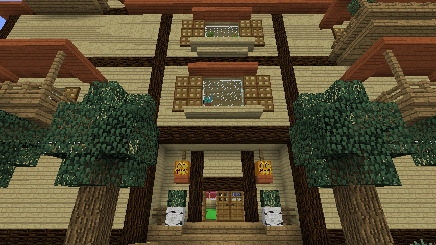 Minecrafterししゃもがマインクラフトでぷっこ村にある老舗リゾートホテルを紹介する5