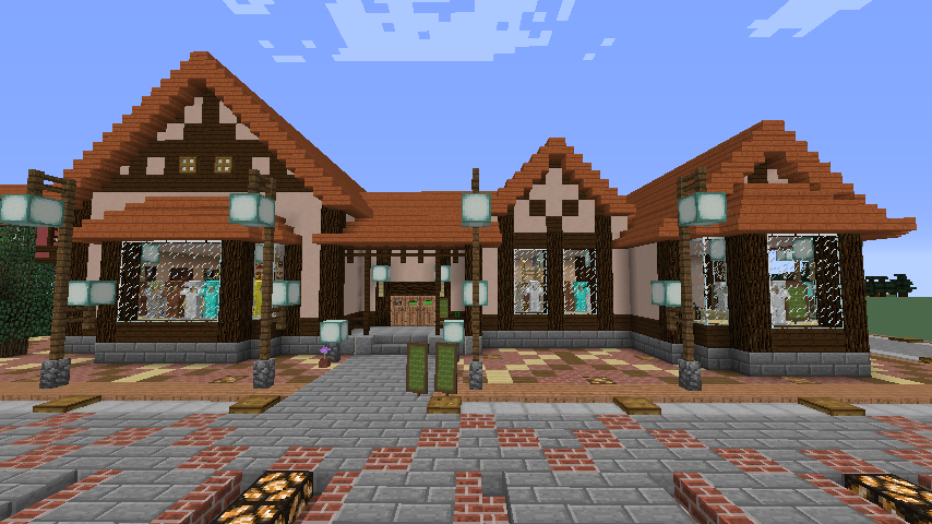Minecrafterししゃもがマインクラフトでぷっこ村に服屋を作る9
