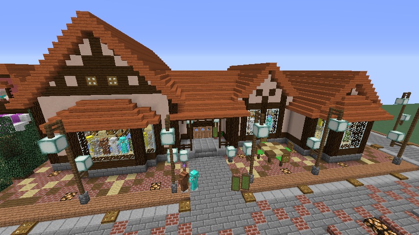 Minecrafterししゃもがマインクラフトでぷっこ村に服屋を作る1