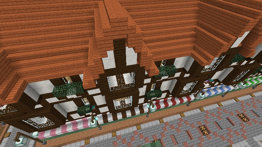 Minecrafterししゃもがマインクラフトでぷっこ村にチューダー様式の商店を建築する9