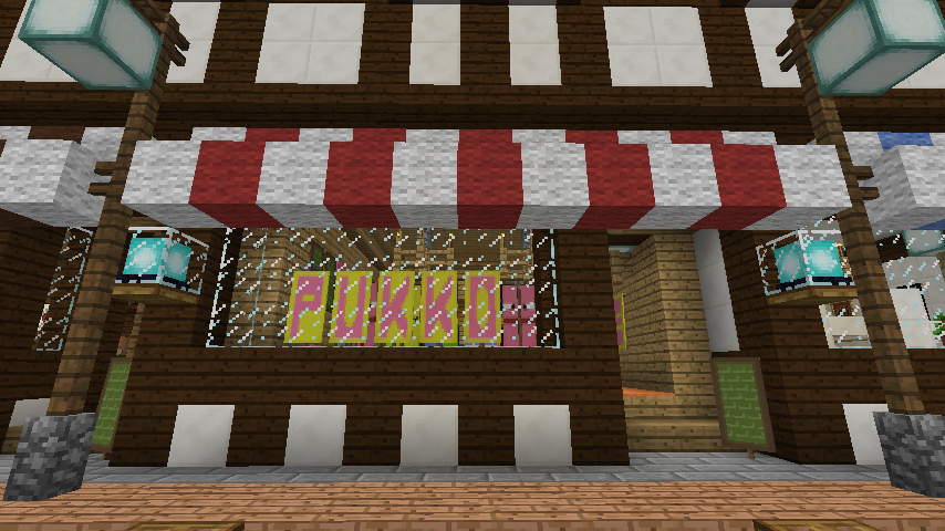Minecrafterししゃもがマインクラフトでぷっこ村にチューダー様式の商店を建築する8