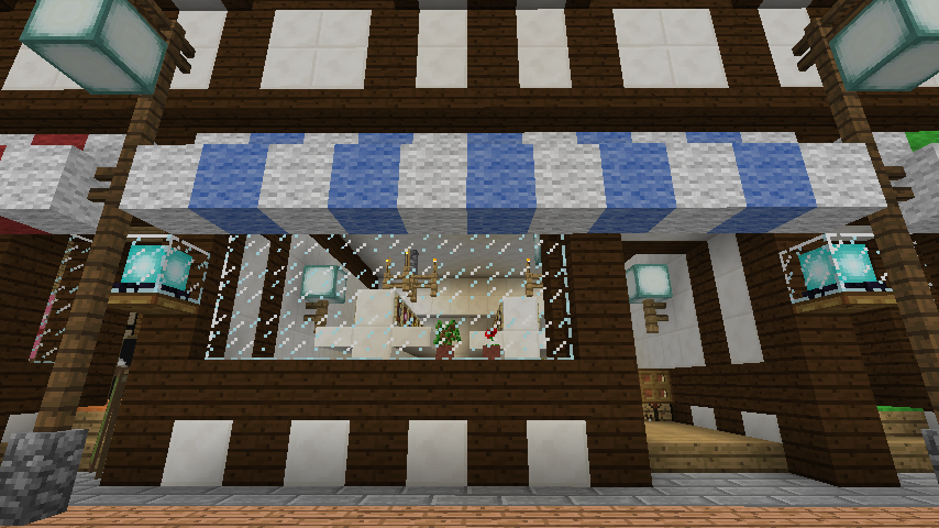 Minecrafterししゃもがマインクラフトでぷっこ村にチューダー様式の商店を建築する12