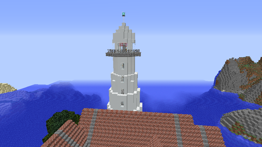 Minecrafterししゃもがマインクラフトでぷっこ村に灯台付きの移住者受け入れ用のログハウス9号を建築する6