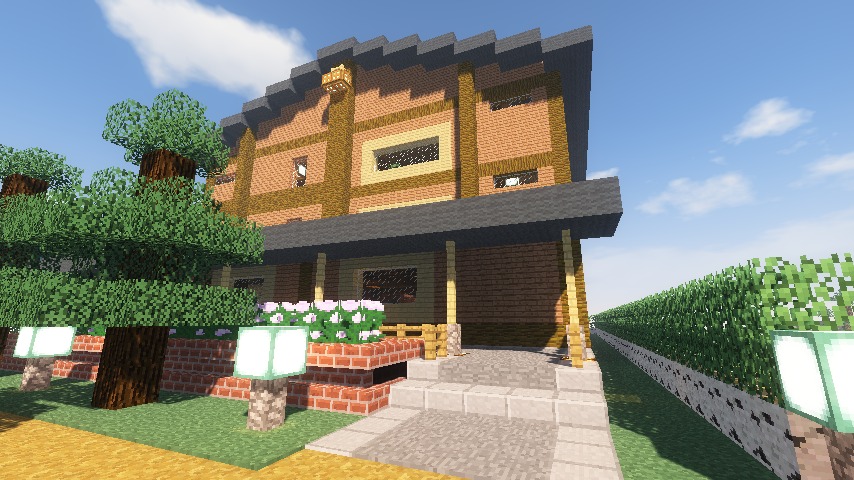 Minecrafterししゃもがマインクラフトでぷっこ村にログアパートを建築する16