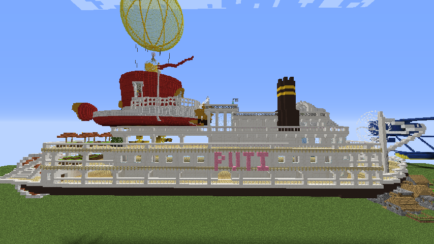 Minecrafterししゃもがマインクラフトでぷっこ村に観光用大型フェリーを造船する3