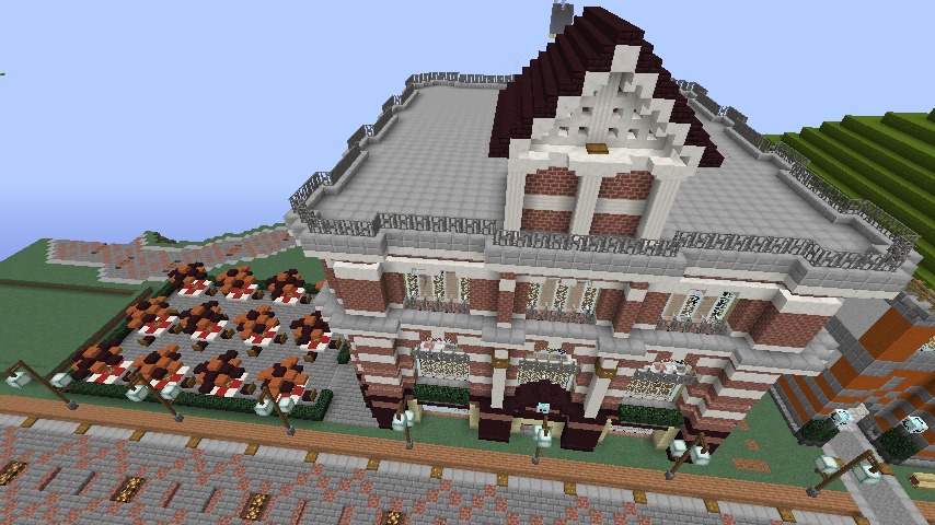 Minecrafterししゃもがマインクラフトでぷっこ村にレストランを建築する11