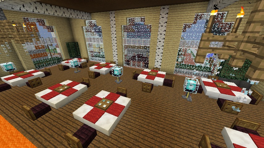 Minecrafterししゃもがマインクラフトでぷっこ村にレストランを建築する7