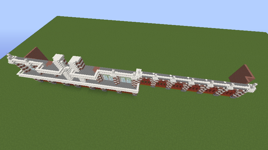 Minecrafterししゃもがマインクラフトでぷっこ村にCentral Fire Stationをモデルにした消防署を建築する3