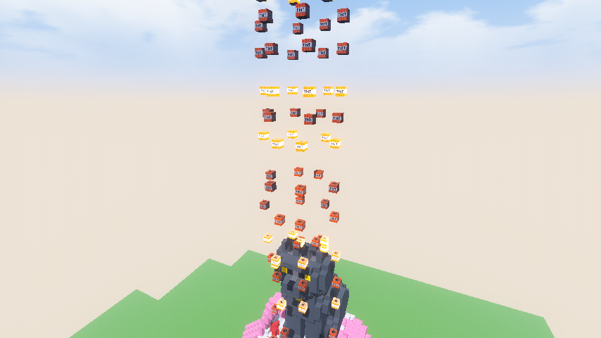 Minecrafterししゃもがマインクラフトで一生懸命作ったケーキをTNTで爆破する2