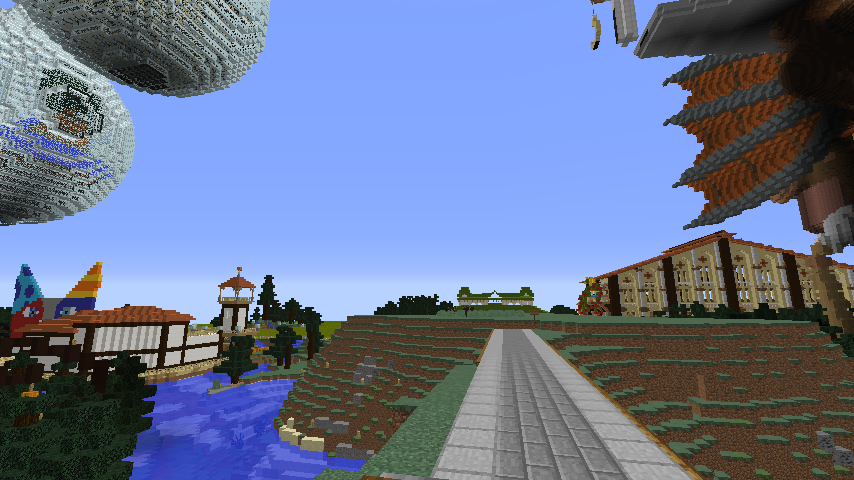 Minecrafterししゃもがマインクラフトでぷっこ村にキャットタワー型の新居を建築する2