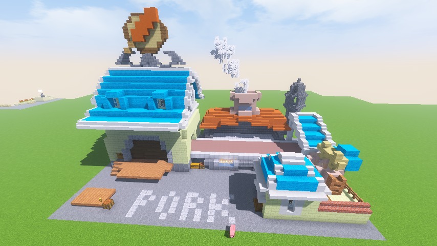 Minecrafterししゃもがマインクラフトでぷっこ村にポークフランク工場を建築する14