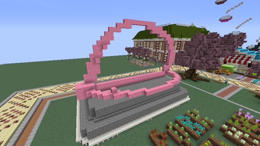 Minecrafterししゃもがマインクラフトでぷっこ村に豚をフィーチャーした公園を建築する5