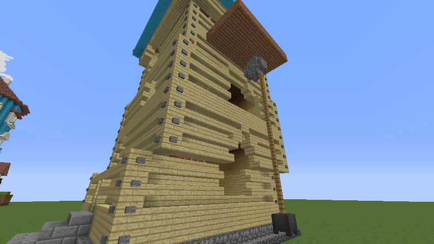 Minecrafterししゃもがマインクラフトでぷっこ村にフィリフヨンカの家を建築する8