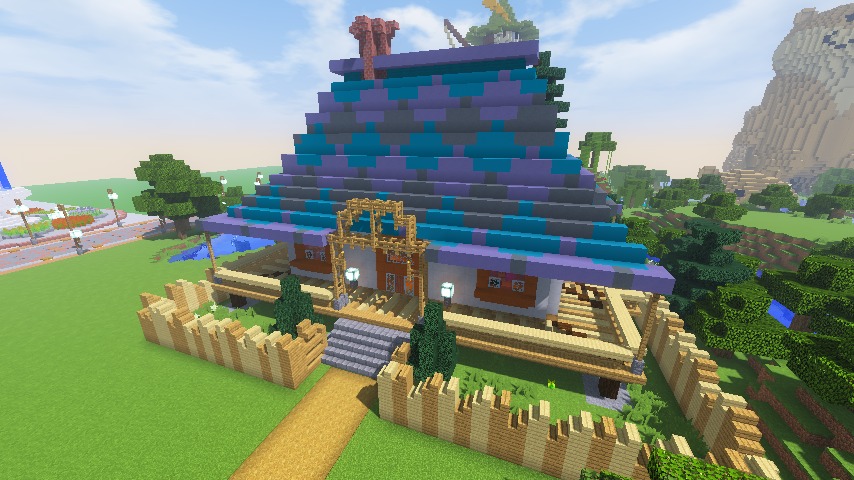 Minecrafterししゃもがマインクラフトでぷっこ村にフィリフヨンカの家を建築する13