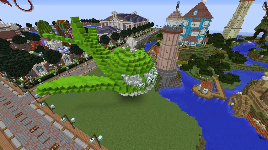 Minecrafterししゃもがマインクラフトでぷっこ村に新・海のオーケストラ号を作る9