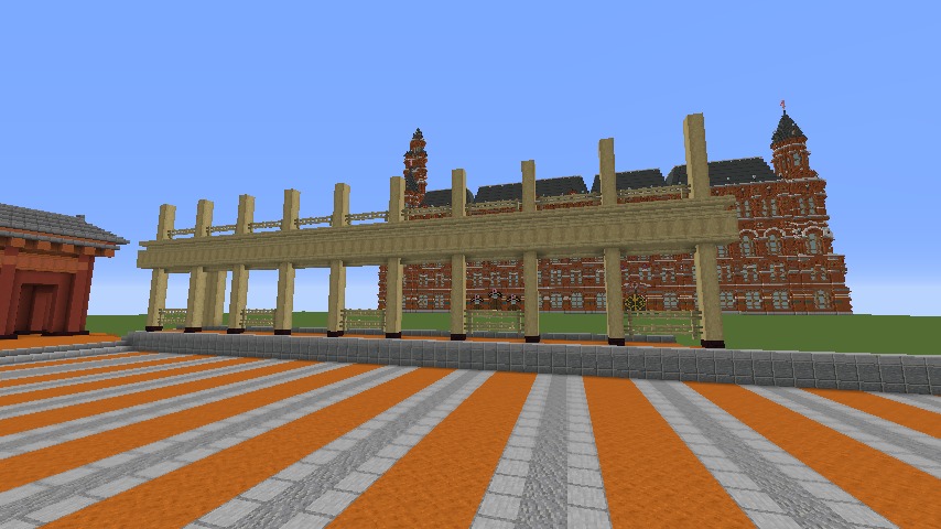 Minecrafterししゃもがマインクラフトで焼失した首里城南殿をぷっこ村に再建する2