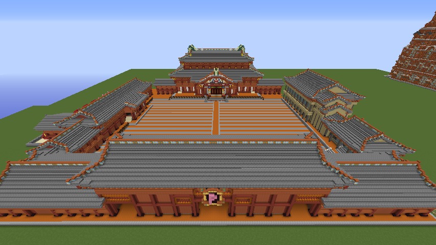 Minecrafterししゃもがマインクラフトで焼失した首里城南殿をぷっこ村に再建する7