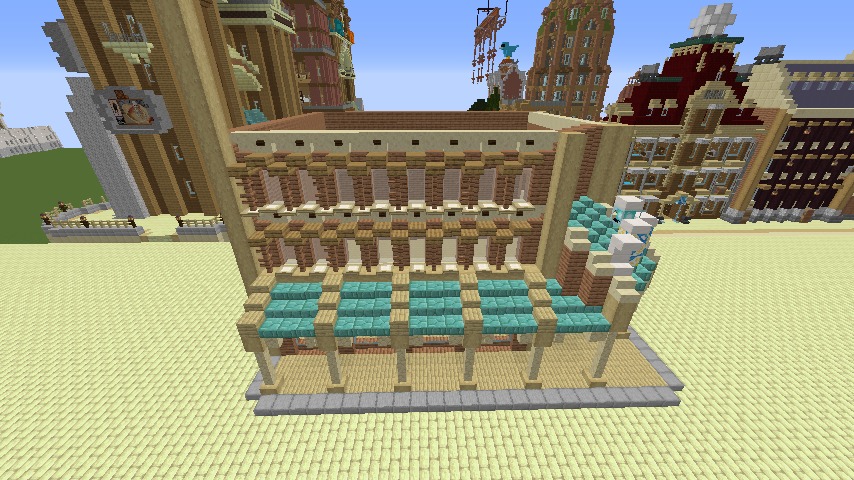 Minecrafterししゃもがマインクラフトで空中都市プコサヴィルのビルを作る8