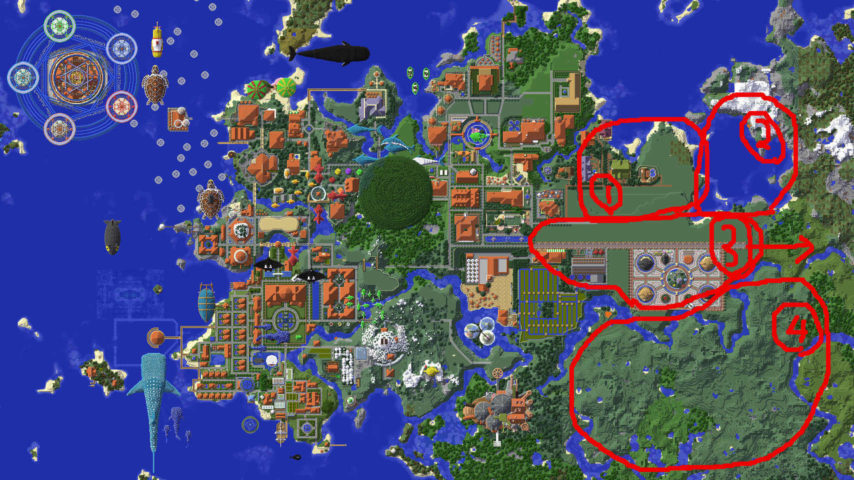 Minecrafterししゃもがマインクラフトでぷっこ村をより良くするための計画と大通りを作る2