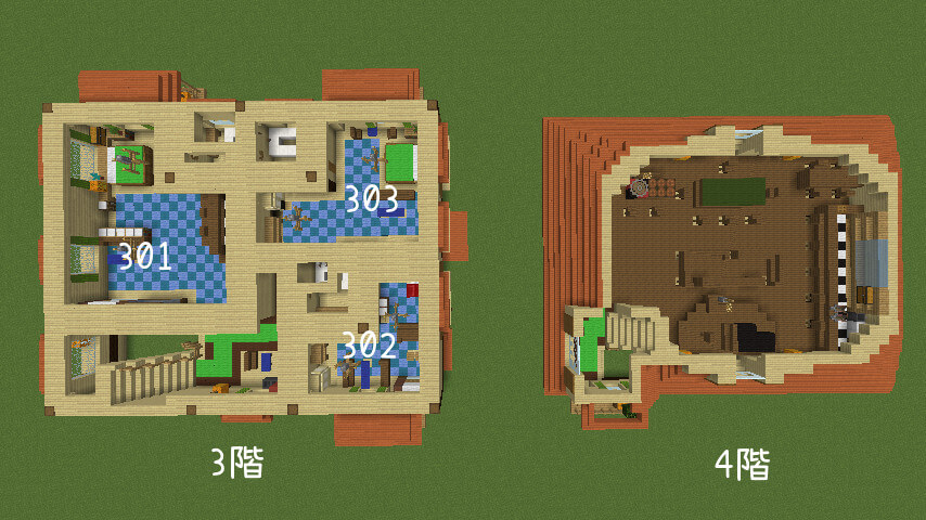 Minecrafterししゃもがマインクラフトでぷっこ村にある老舗リゾートホテルを紹介する3