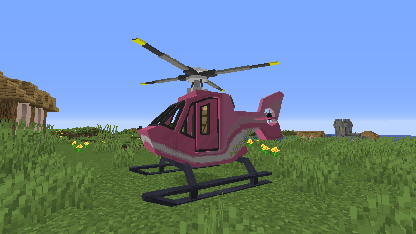 Minecrafterししゃもがマインクラフトで作ったヘリコプターが追加されるデータパック「Helicopter」を紹介する10