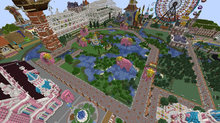 Minecrafterししゃもがマインクラフトでぷっこ村にピンクの象様区を作って観光振興する5