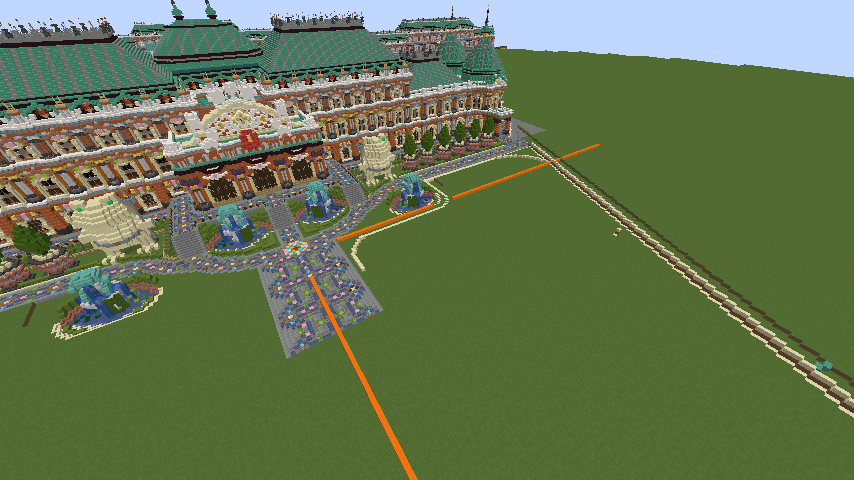 ぷっこ村のししゃもがマインクラフトで最高の宮殿の前庭を完成させる3