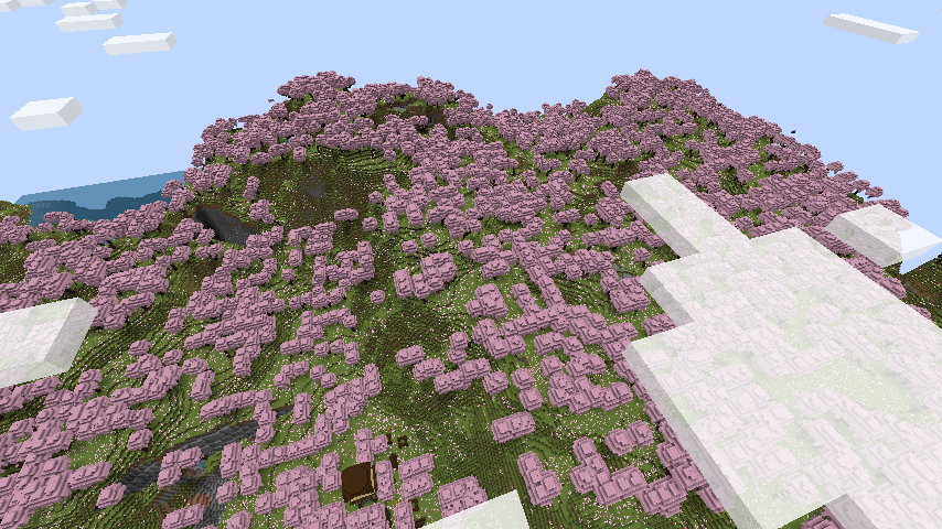 桜のピンクが綺麗なので、ぷっこ村のししゃもがタンディン教会作ってみる3